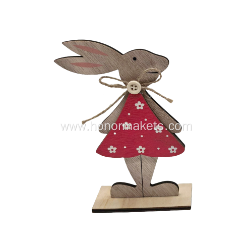 Easter Bunny Wooden Decoration